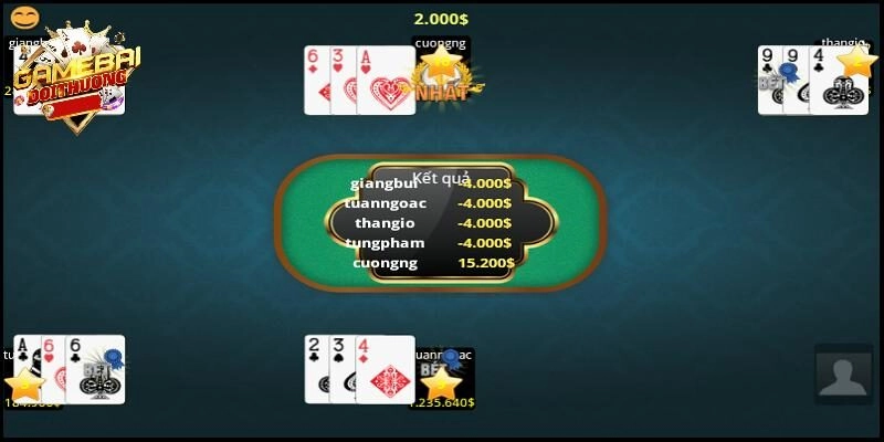 Luật chơi ba cây online từ Gamebaidoithuong