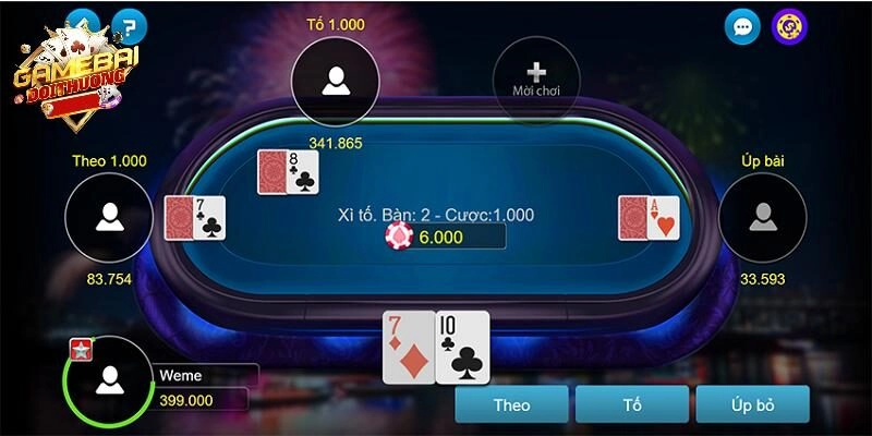 Các chiến lược chơi xì tố online từ Gamebaidoithuong